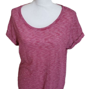 Red striped A-Line blouse